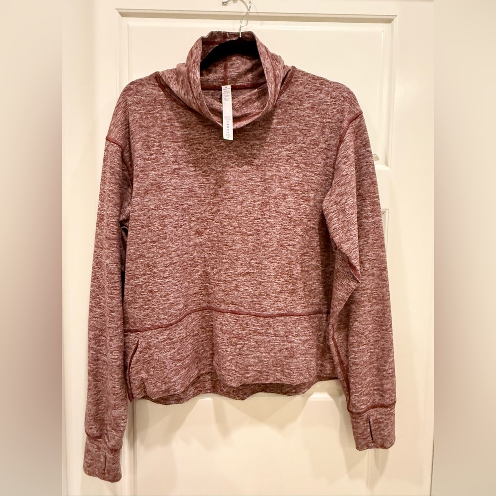 Lululemon Cozy Maroon Cowl Neck Sweater